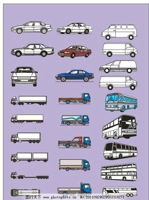 专业车辆矢量图库 从轿车到专用车辆的全面设计资源