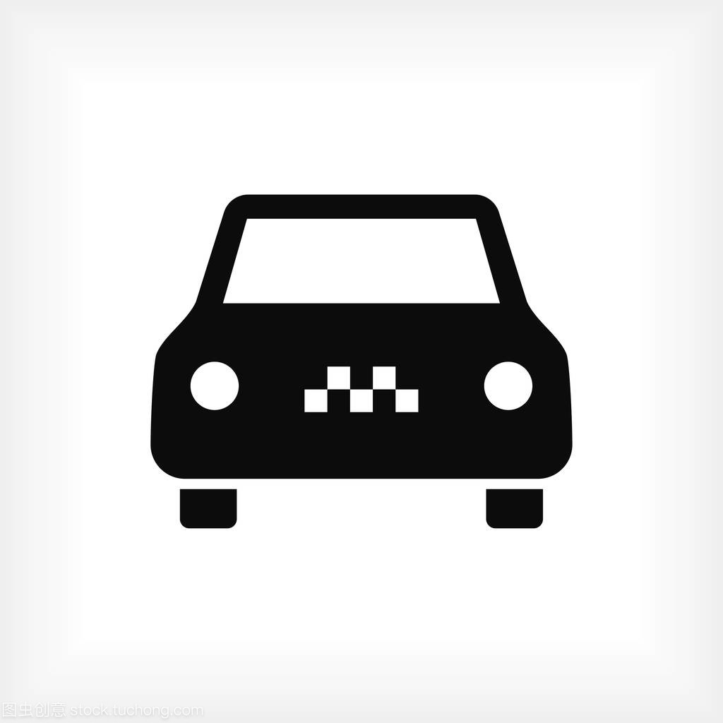 出租车图标矢量图形设计 简约与辨识度的完美融合